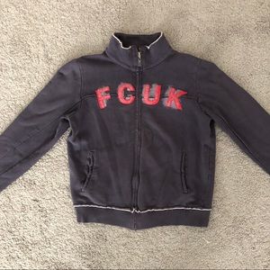 French Connection FCUK Zip Up Track Jacket Sz Med